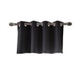 thumbnail image 1 of Hiroekza Short Curtains with Light Blocking Function Polyester Kitchen Window Curtains Drapes Cafe Curtains 29 x 14 Inches Black, 1 of 7