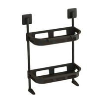 Hiroekza Shower Caddy with Hooks, 2 Packs Plastic Bathroom Storage Rack for College Dorm & Small Bathroom, Bathroom Organizers and Storage Black