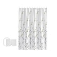 thumbnail image 1 of Hiroekza Shower Curtain Liner Antimicrobial Mold and Mildew Resistant Waterproof Fabric Cloth Washable Extra Long Floral Design with Split Rings for Easy Installation 78 x 70 Inches White, 1 of 9