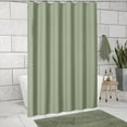 thumbnail image 1 of Hiroekza Shower Curtain Waffles Textured Heavy Duty Thick Fabric Shower Curtains for Bath 256GSM Luxurys Weighted Polyester Cloth Bath Curtain Set with 12 Hooks 71Wx71H Bathroom Curtain, 1 of 9