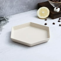 Hiroekza Small Appetizer Plates 6 Inch for Appetizer Cake Snacks Side Dish Fruit Lightweight Mini Plates Reusable Dishes Microwave Dishwasher Safe Unbreakable Dinner Plates for Kids Adults Beige