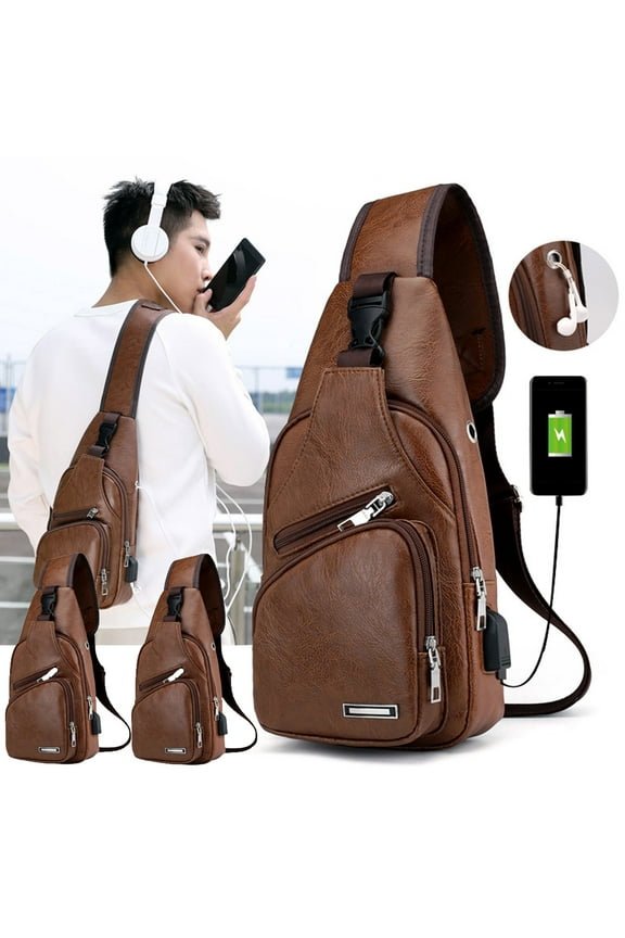 Small Backpack Sling Bag for Men Women Shoulder Backpack Chest Bags Daypack With Earphone Hole for Hiking Camping outdoor Trip Crossbody Bag for women