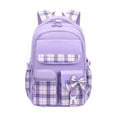 thumbnail image 1 of Hiroekza Small Backpack for Student - Cute Lightweight School Backpack with Bowknot, 41x28x18cm, for Students School Everyday Travel Purple, 1 of 6