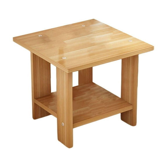 Hiroekza Small Side Table for Living Room 12x11x11in Sofa Couch End Table, Nightstand, Bedside Shelf Modern Style, Space Saving, Sturdy Brown