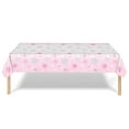 thumbnail image 1 of Hiroekza Snowflake Christmas Party Tablecloth 108 Inch Long - Disposable Plastic Table Centerpiece Decorations for Dinning, Birthdays, Party - Wrinkle-Free Rectangle Waterproof Table Cover Pink, 1 of 4