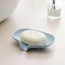 Hiroekza Soap Holder for Bathroom Soap Dish for Shower Plastic Soap Saver Keep Soap Bars Dry Clean & Easy Cleaning for Bathroom Kitchen Sink Blue