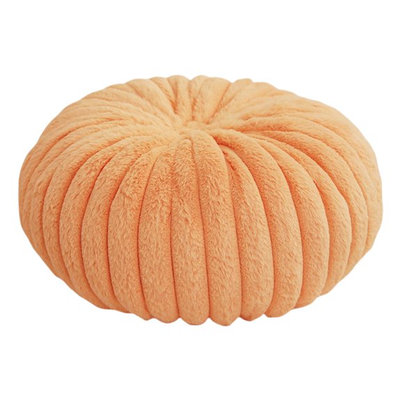 Hiroekza Soft & Comfortable Pumpkin-Shaped Cushion - Multi-Color Decorative Sofa Cushion for Living Room, Tatami, or Floating Window Orange