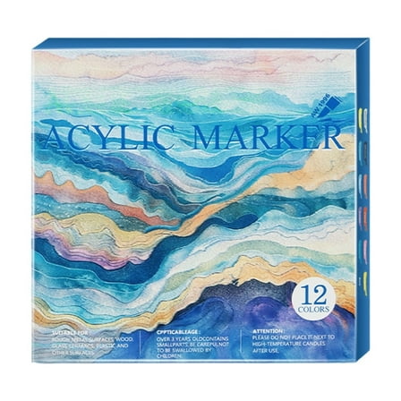 Hiroekza Soft Tip Watercolor Pens Set - 12/24 Colors Markers for Artists, Perfect for Canvas, Paper & Fabric