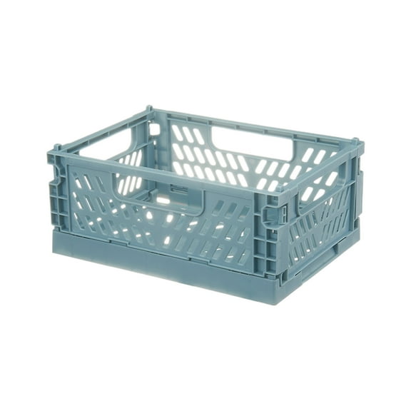 Hiroekza Space-Saving Foldable Storage Basket - Perfect for Home & Office Organization Blue