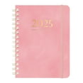thumbnail image 1 of Hiroekza Spiral Planner 2025 Weekly Diary A5 Taped Notebook, Soft Leather Cover, 140 GSM Thick Paper, 360° Spiral Binding, Eye Protection, Elastic Strap, for Students & Professionals, 1 of 5