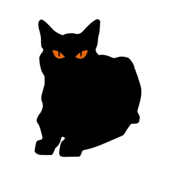 Hiroekza Spooky Halloween Iron Garden Stakes – Scary Outdoor Yard Decorations for Fall & Halloween, Weatherproof Metal Cat Statues, Easy to Install Halloween Decoration Set Black