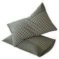 thumbnail image 1 of Hiroekza Standard Size Pillowcase Set of 2 29 x 19 Inch - Soft Breathable Cotton Pillow Covers with Envelope Closure, Checkered Design for Farmhouse, Bedroom, Living Room Decor Gray, 1 of 6