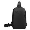 thumbnail image 1 of Hiroekza Stylish Casual Men's Large Capacity Crossbody Sling Bag - Waterproof Versatile Casual Shoulder & Chest Pack Black, 1 of 5