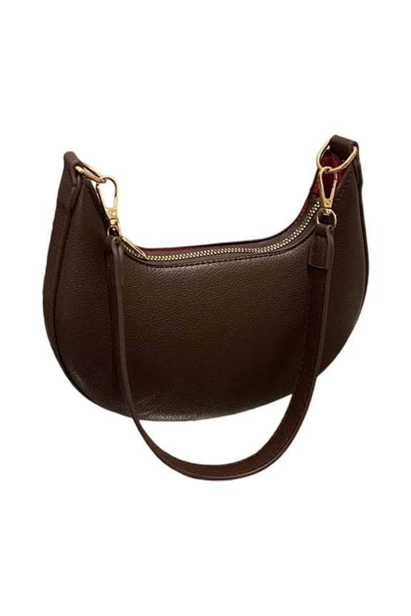 Stylish Casual Women's Shoulder Bag - Versatile PU Leather Messenger Purse for Work, Dating, Travel & Everyday Use Coffee