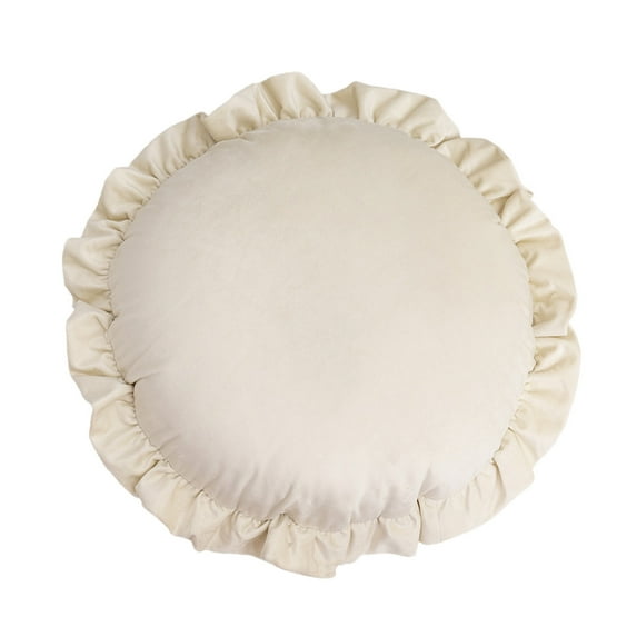 Hiroekza Stylish & Comfy Round Throw Pillows 18 Inch - Perfect for Modern Decor & Ultimate Relaxation White