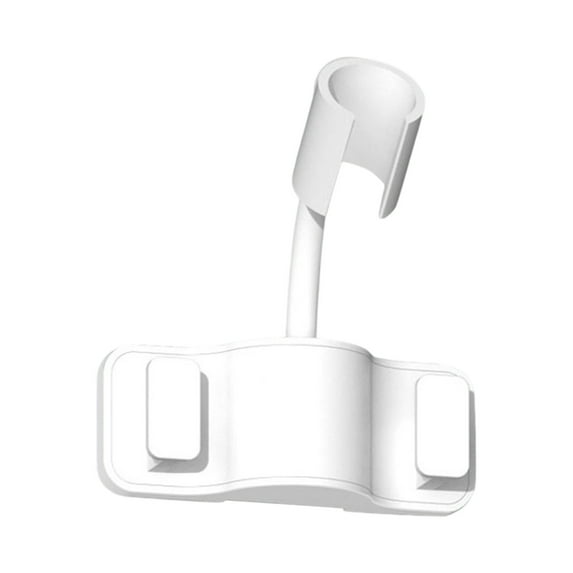 Hiroekza Suction Shower Head Holder Adjustable Relocatable Handheld Showerhead Holder - Plastic for Bathroom, Camping, Gym - No Punch Installation Required White