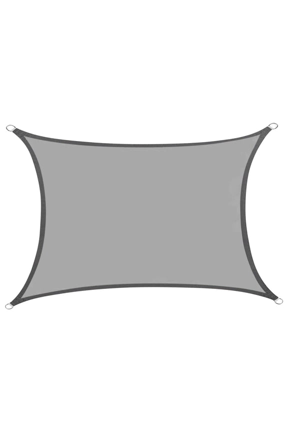 Sun Shade Sail Triangular Outdoor Shade Cloth for Garden Swimming Pool Anti-UV Waterproof Tarpaulin Sunshade Canopy for Patio Backyard Deck 79 x 118 Inch Gray