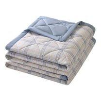 Hiroekza Throw Blanket Cotton Summer Quilt Lightweight Cooling Comforter Blanket 100x150cm Air Conditioning Quilt for Hot Sleepers Dormitory & Home Use