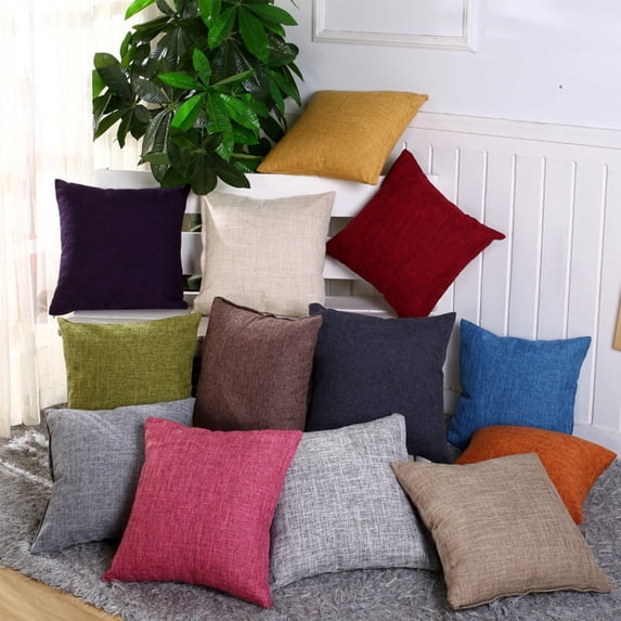 Hiroekza Throw Pillows for Couch, Decorative Throw Pillows for Bed Couch, Square Decorative Cushion for Sofa, Couch, Bed, Living Room(18x18 Inch, Khaki)