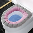 thumbnail image 1 of Hiroekza Toilet Seat Covers,Household Four Seasons Universal Toilet Seat Thickened With Handle Winter Toilet Ring Washable Sets Wear Knitted Toilet Seat Clearance, 1 of 5