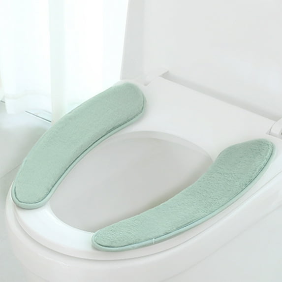 Hiroekza Toilet Seat Covers,Soft Warmer Toilet Seat Cushion Cover Thickened Toilet Seat Pad Two Piece Adhesive Rainproof Toilet Seat Cover Washable Toilet Seat Pad Reusable Clearance