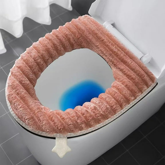 Hiroekza Toilet Seat Covers,Soft Warmer Toilet Seat Cushion Cover Zipper Model Toilet Seat Household Embroidery Sitting Washer Toilet Seat Cover Cute Washer Universal Toilet Seat Clearance