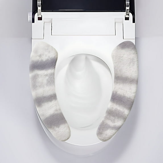 Hiroekza Toilet Seat Covers,Toilet Seat Cover Pads Thick Warm Self Adhesive Toilet Seat Cushion For Winter 1Pair Toilet Seat Cover Clearance