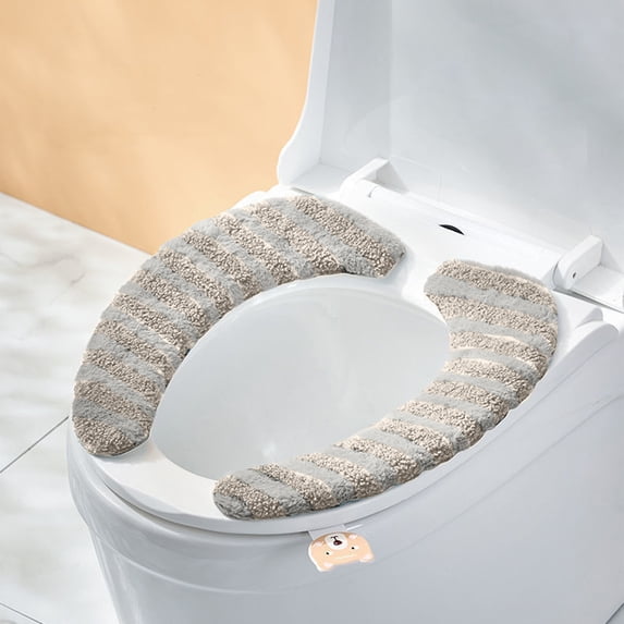 Hiroekza Toilet Seat Covers,Toilet Seat Cushion Fall And Winter Thickened Thermal Insulation Toilet Seat Paste Paste Type Toilet Seat Universal Toilet Seat A Set Of Two Piece Clearance