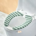 thumbnail image 1 of Hiroekza Toilet Seat Covers,Toilet Seat Cushion Fall And Winter Thickened Thermal Insulation Toilet Seat Paste Paste Type Toilet Seat Universal Toilet Seat A Set Of Two Piece Clearance, 1 of 6
