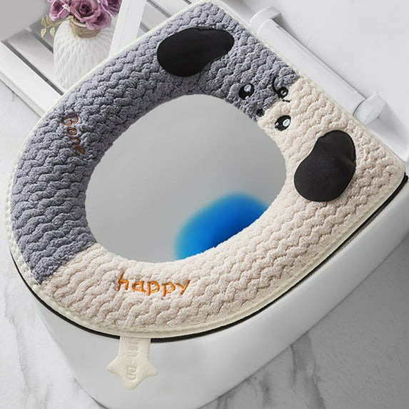 Hiroekza Toilet Seat Covers,Winter Models Of The Toilet Seat Plushs Toilet Seat Cushion Thickened Toilet Seat Washable Toilet Seat Washers Clearance