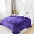 thumbnail image 1 of Hiroekza Ultra-Soft Flannel Fleece Throw Blanket Small Blanket 28 x 20 Inch - Cozy & Warm Throw for Sofa, Bed, or Travel Dark Purple, 1 of 1