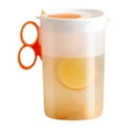 thumbnail image 1 of Hiroekza Water Pitcher with Lid and Spout 1.5L Eco-Friendly Plastic Carafe for Hot/Cold Beverages, Lemonade, Iced Tea Large Handle, Wide Mouth, Portable Design Orange, 1 of 6