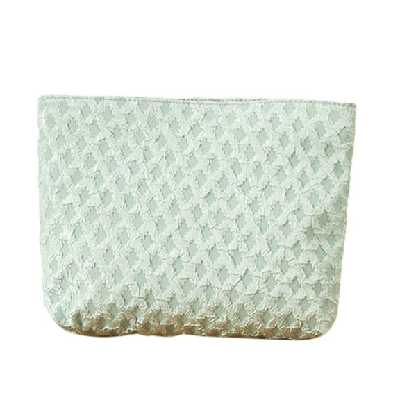 Hiroekza Waterproof Travel Toiletry Bag - Compact Makeup Bag, Multi-Pocket Cosmetic & Stationery Organizer 10 x 7 Inch Mint Green