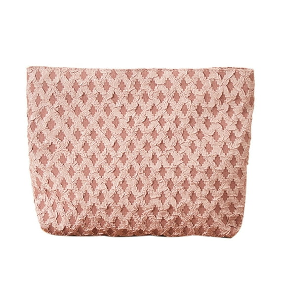 Hiroekza Waterproof Travel Toiletry Bag - Compact Makeup Bag, Multi-Pocket Cosmetic & Stationery Organizer 10 x 7 Inch Red