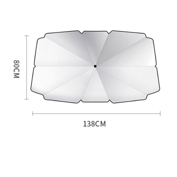 Hiroekza Windshield Sun Shade for Front Windows - Foldable Car Sun Shade Visor - Heat Insulation, Full Cover, Universal Fit for Most Vehicles, Compact Storage, Durable Material Silver