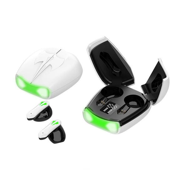 Hiroekza Wireless Earbuds Gaming Bluetooth Headset Touchs Digital Display Double-door Sports Headset Ear Buds Wireless Bluetooth Earbuds