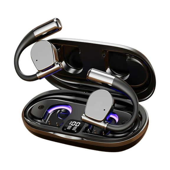 Hiroekza Wireless Earbuds Wireless Bluetooth Earphones Open End Non in Ear HD Call Digital Display Earphones Ear Buds Wireless Bluetooth Earbuds