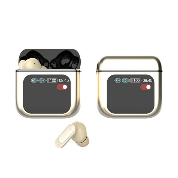 Hiroekza Wireless Earbuds Wireless Bluetooth Headset LCD Full Color Display Screen ANC Noise Cancellation Ear Buds Wireless Bluetooth Earbuds