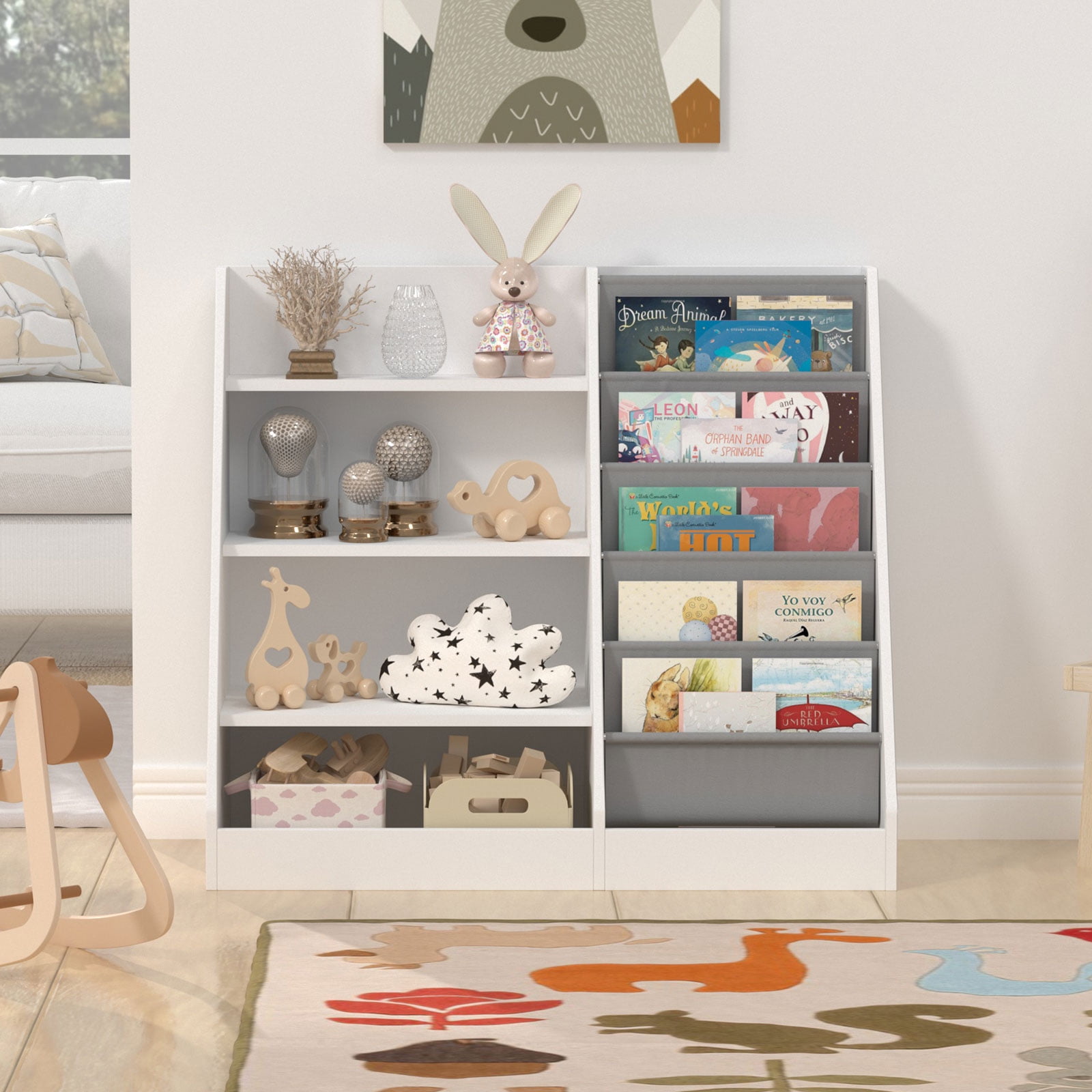 Small sling bookcase deals
