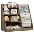 thumbnail image 1 of Hironpal Kids Bookshelf and Toy Storage Organizer, 4 Tier Wooden Kids Bookcase with Sling Book Rack in Kids Room Playroom Nursery for Kids, Children, Toddlers, 1 of 8