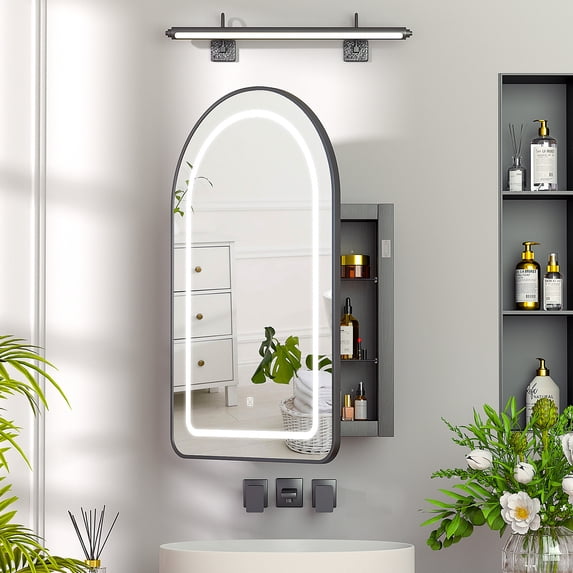 Hironpal Recessed LED Medicine Cabinet with Mirror,20