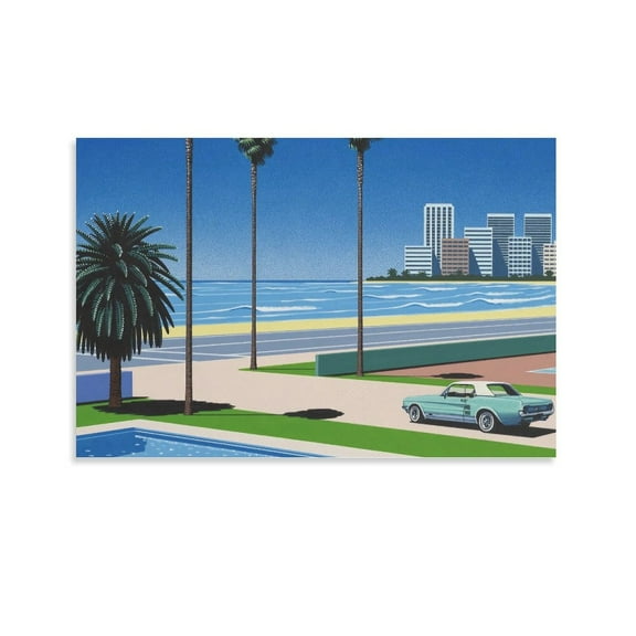 Hiroshi Nagai Decorations for Bedroom Posters for Room Aesthetic Decorations for Home Poster Board Wall Art Poster Scroll Canvas Painting Picture Living Room Decor Home 16x24inch(40x60cm)