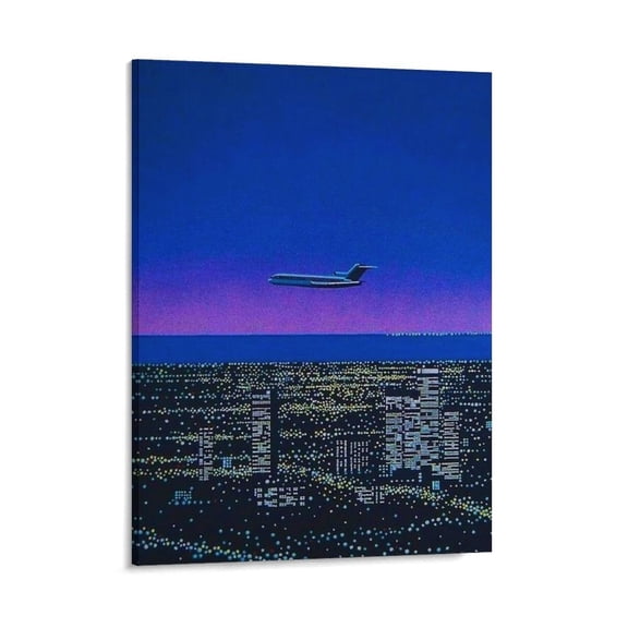 Hiroshi Nagai Plane Framed Wall Art Poster Gifts Canvas Painting Poster Wall Art Decorative Picture Prints Modern Decor 08x10inch(20x25cm)