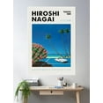 thumbnail image 1 of Hiroshi Nagai Poster Art Beach Car Vintage Vaporwave Collection Poster Wall Art, Modern Wall Decor For Living Room Bedroom, 8x12 UNFRAMED, 1 of 3