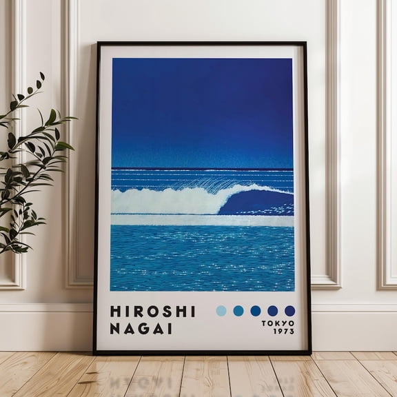 Hiroshi Nagai Style Art Poster – Japanese City Pop Vaporwave Minimalist Modern Wall Art 8x12 UNFRAMED