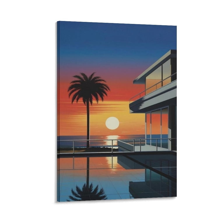Hiroshi Nagai Tropical Modern City Landscape Framed Wall Art