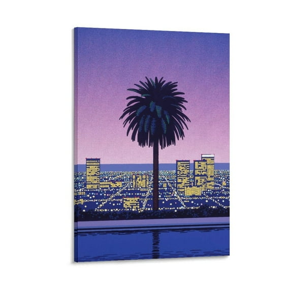 Hiroshi Nagai Tropical Modern Landscape Framed Art Poster Canvas Painting Decor Wall Print Photo Gifts Home Modern Decorative Posters 12x18inch(30x45cm)
