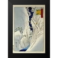 thumbnail image 1 of Hiroshige 17x24 Black Modern Framed Museum Art Print Titled - Kiso Gorge In New Snow, 1 of 4