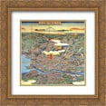 thumbnail image 1 of Hiroshige 2x Matted 20x22 Gold Ornate Framed Art Print 'A vision of Shitamachi', 1 of 2