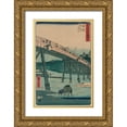 thumbnail image 1 of Hiroshige, Ando 23x32 Gold Ornate Wood Framed with Double Matting Museum Art Print Titled - Okazaki, 1 of 4